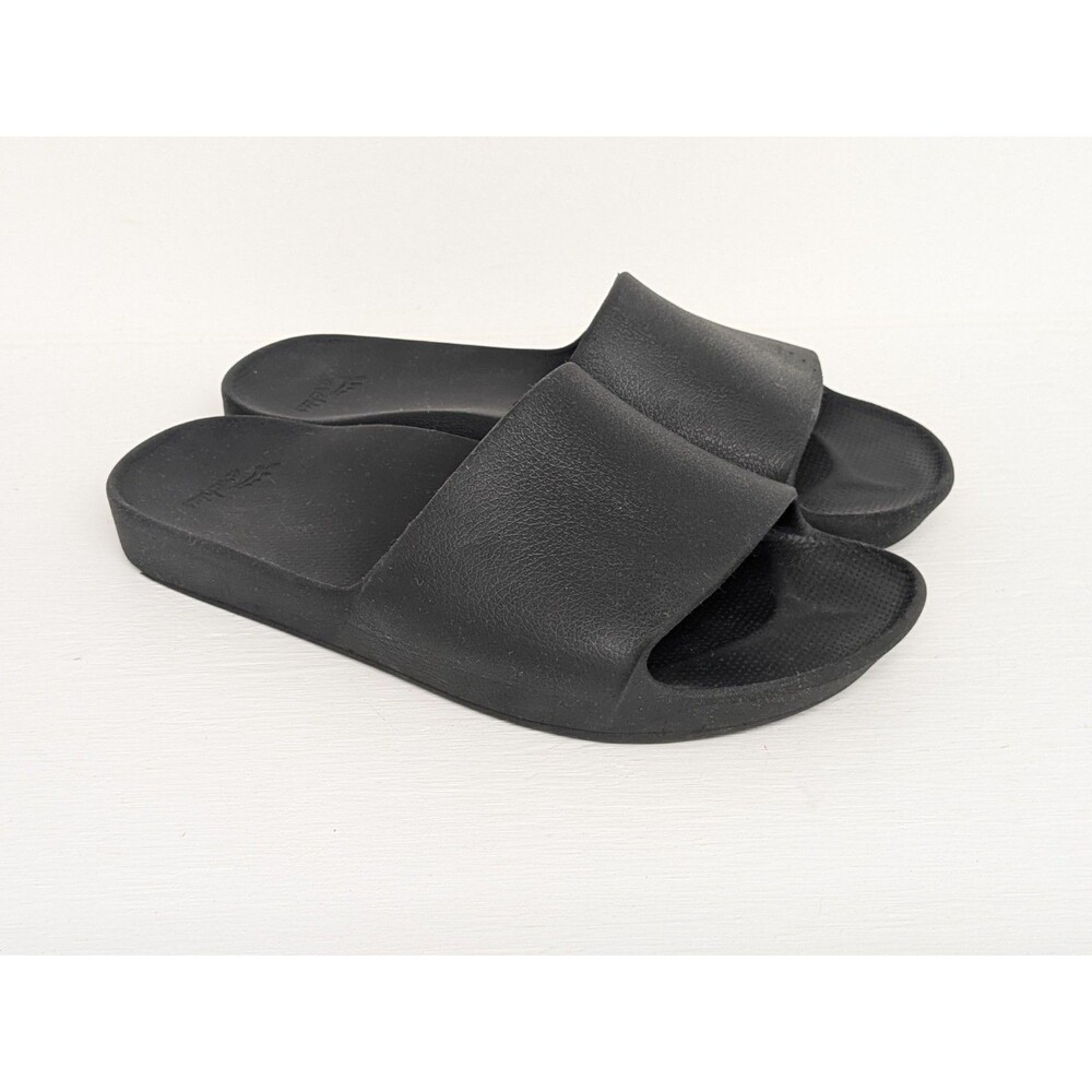 Archies Women's 8 Black Arch Support Slip-On Slide Sandals Beach Waterproof
